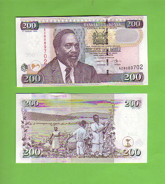 KENYA - 2nd August 2004/200 Shillings/Picking Cotton