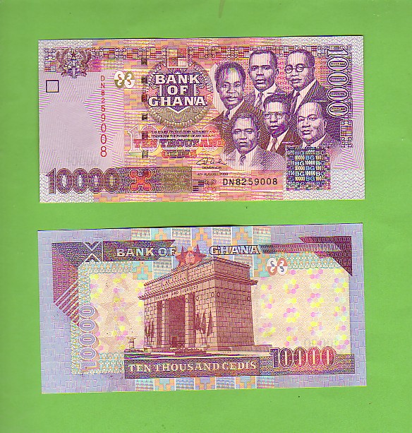 GHANA - 4th August 2003/10000 Cedis/Independence Monument
