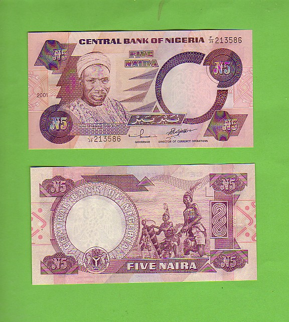 NIGERIA - 2001/5 Naira/Drummers