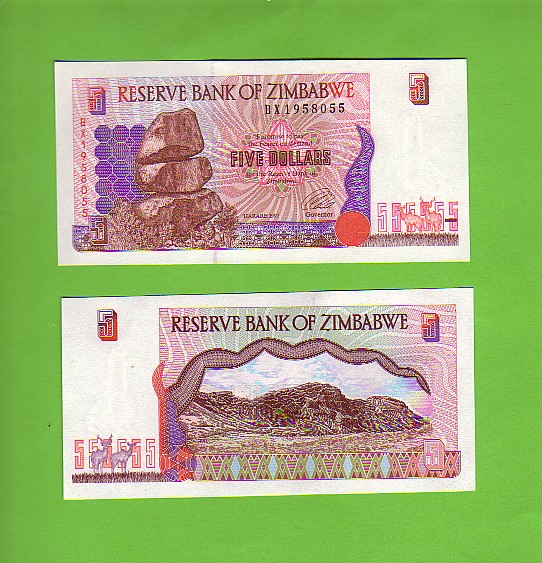 ZIMBABWE - 1997/$5/Hills