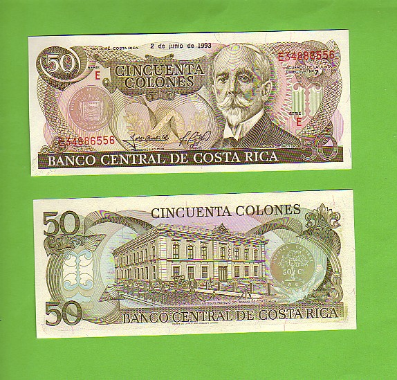 COSTA RICA - 2nd June 1993/50 Colones/Central Bank