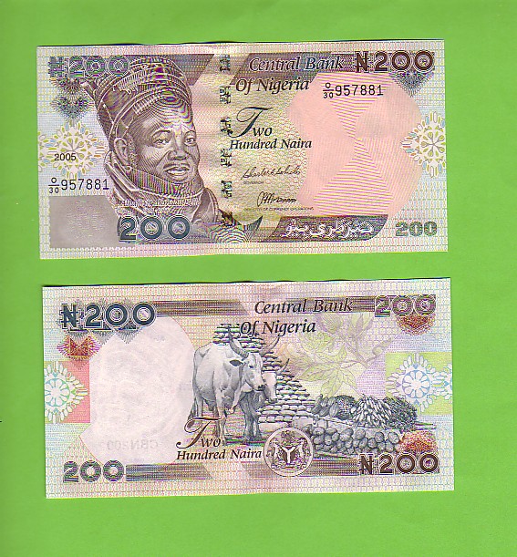 NIGERIA - 2005/200 Naira/Native Cattle