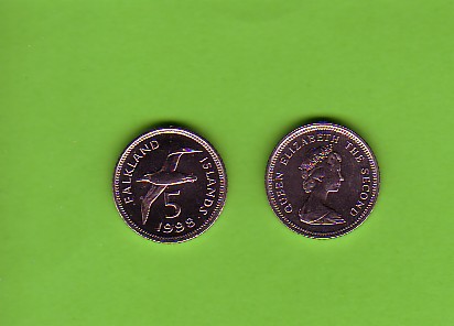 FALKLAND ISLANDS - 1998 5p UNC/Bird/Albatross