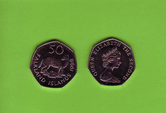 FALKLAND ISLANDS - 1998 50p UNC/Sheep Dog