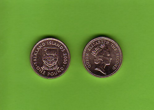 FALKLAND ISLANDS - 2000 £1 UNC/Coat of Arms